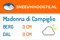 Recente sneeuwhoogte skirama brenta